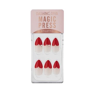 DASHING DIVA Magic Press Nails Heart French