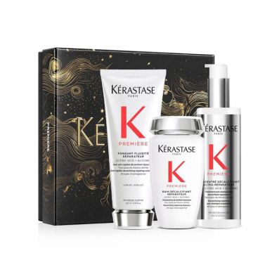 Kérastase Coffret Première Édition 2025 – Soin décalcifiant et réparateur cheveux abîmés fins à moyens, routine complète 3 étapes