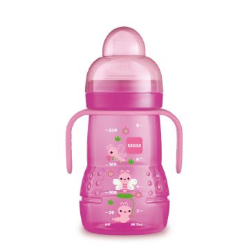 MAM Trainer+ - Biberon avec tétine ou tasse avec bec extra-souple 4 mois et plus 220ml