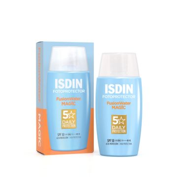 ISDIN Fotoprotector Fusion Water Magic SPF50+ - Écran solaire hydratant visage pour tous types de peaux - 50ml