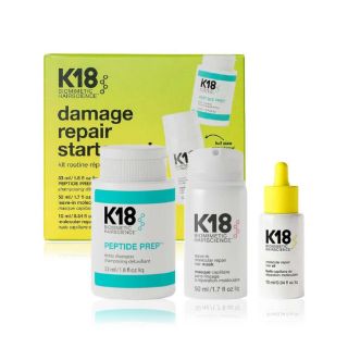 K18 Damage Repair Starter Set - Coffret routine réparation anti-frisottis (shampooing 53ml + Masque 50ml + Huile 10ml)