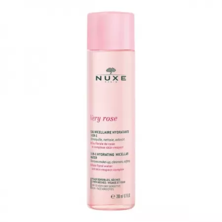 NUXE Very Rose - Eau micellaire hydratante 3-en-1 visage et yeux pour peaux sensibles sèches à très sèches - 200ml