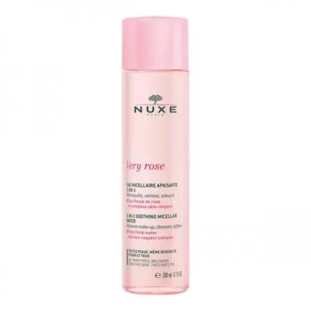 NUXE Very Rose - Eau micellaire apaisante 3-en-1 visage et yeux pour tous types de peaux même sensibles - 200ml