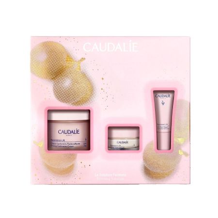 CAUDALIE Coffret Resveratrol-Lift La Solution Fermeté - Crème Cachemire Redensifiante 50ml + Crème Tisane de Nuit 15ml + Soin Liftant Regard 5ml