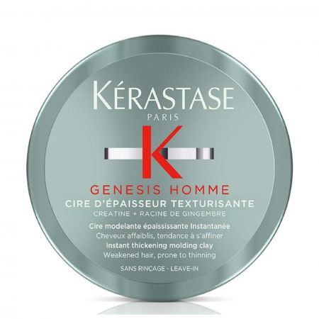 KERASTASE Genesis Homme Cire d'Épaisseur Texturisante - Cire coiffante pour cheveux affaiblis ayant tendance à s'affiner - 75ml