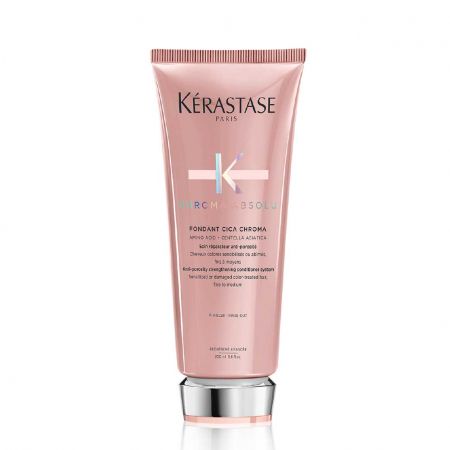 KERASTASE Chroma Absolu Fondant Cica Chroma - Après-shampooing réparateur anti-porosité cheveux colorés sensibilisés ou abîmés, fins à moyens