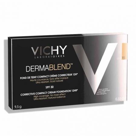 VICHY
Dermablend
Fond de teint compact crème correcteur 12h haute résistance SPF30