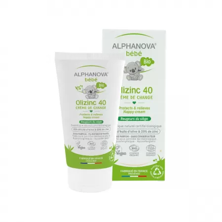 ALPHANOVA Bébé - Crème de change protectrice anti-rougeurs pour peaux sensibles - 50g