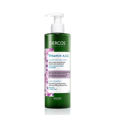 DERCOS Vitamin A.C.E Shampooing Brillance Cheveux Ternes Fatigués