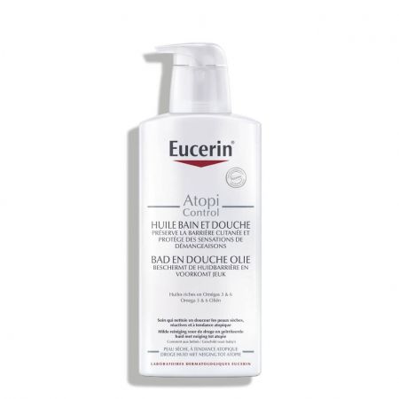 EUCERIN Atopicontrol - Huile bain et douche pour peaux très sèches sujettes aux rougeurs - 400ml