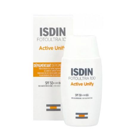 ISDIN FotoUltra Active Unify Fusion Fluid - Ecran solaire fluide anti-taches très haute protection SPF50+ - 50ml