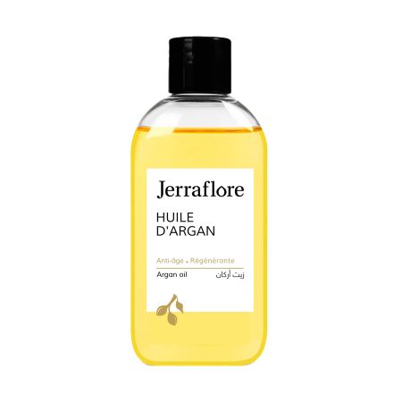 JERRAFLORE Huile d'Argan Cosmétique Bio - Soin nourrissant régénérant effet éclat peau cheveux et ongles - 100ml