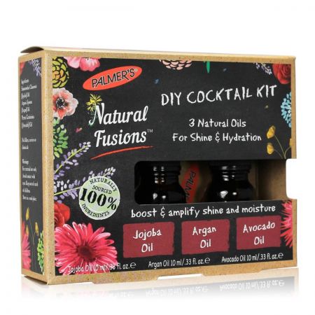 Natural Fusions Diy Cocktail Kit Huiles Naturelles Brillance Hydratation palm36-che310