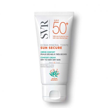 svr sun-secure-ecran-mineral-teinte-creme-confort-peaux-seches-spf50