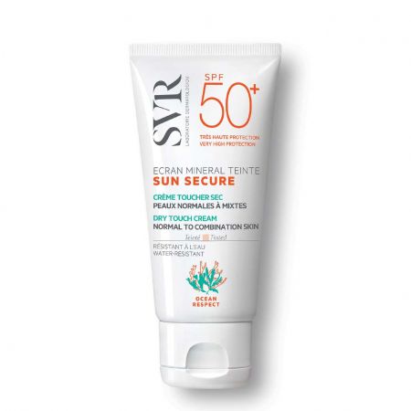 svr sun-secure-ecran-mineral-teinte-toucher-sec-peaux-normales-mixtes-spf50